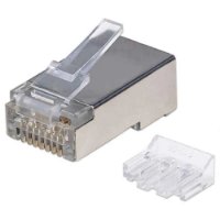 STP konektor INTELLINET CAT6A RJ45, trojni zobčasti terminal, 90 kosov