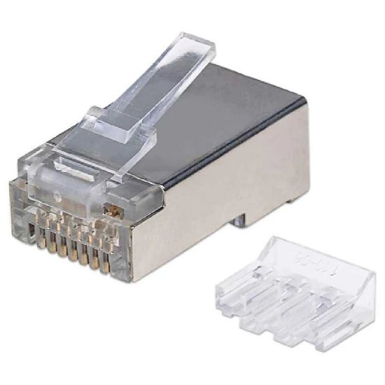 STP konektor INTELLINET CAT6A RJ45, trojni zobčasti terminal, 90 kosov