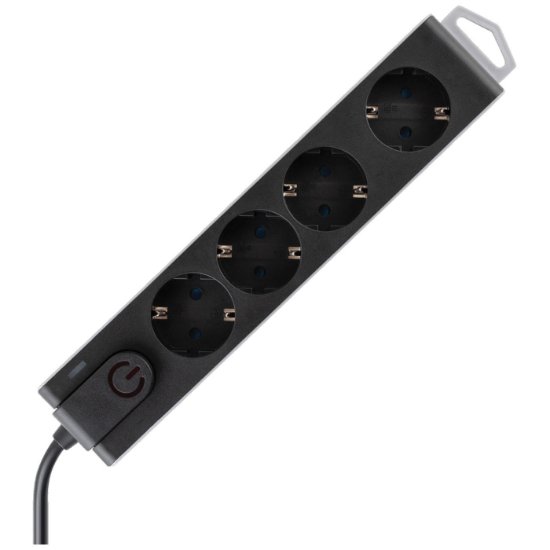 Naponska letva HOME NVT 4K-3/BK , 4 vtičnica, 1.5 mm2, 3 m, črni