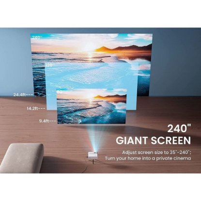 Projektor LCD, VANKYO SunSpark 500W, 800x600, 110 ANSI Lumena, WiFi, Android, beli, platno 100"