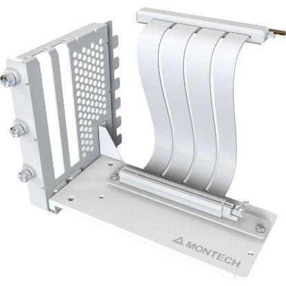 Nosilec za grafično kartico MONTECH Vertical GPU Mounting kit, beli