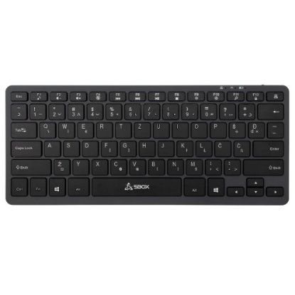 Tipkovnica SBOX BT-05, brezžična, BT, membranska, HR znaki, črna