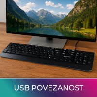 Tipkovnica OCTIO K200U, črna, USB
