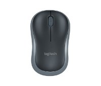Miška LOGITECH M185, optična, brezžična, 1000dpi, crno-siva