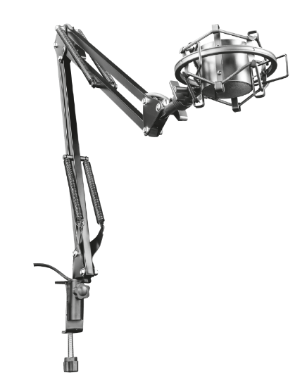 Nosilec za mikrofon TRUST GTX 253 Emita, streaming, namizni, črni