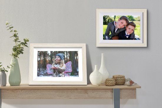 Digitalni okvir za fotografije YIO18C -10.1WC, 10.1" zaslon, WiFi, lesen