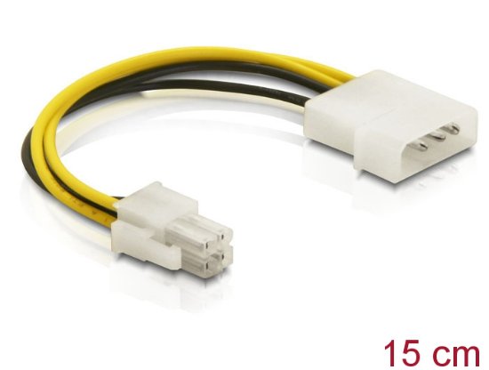 Kabel DELOCK, 4-pin Molex (Ž) na 4-pin P4 (M), interni, 15cm