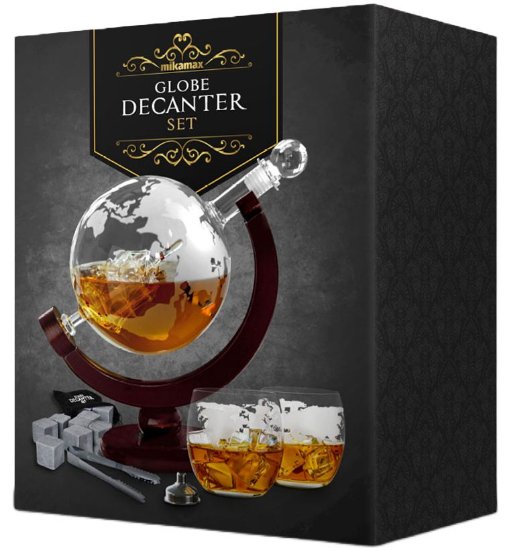 Set za viski MIKAMAX Globe Decanter Set