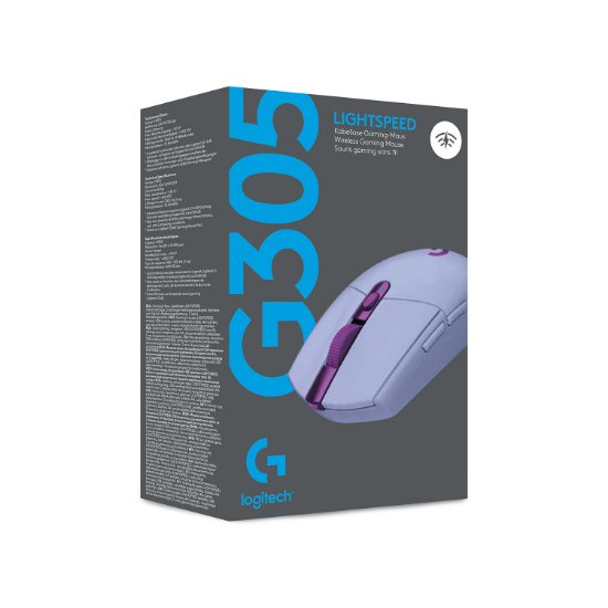 Miška LOGITECH Gaming G305 Lightspeed, bežični, optički, 12000dpi, lilac, USB