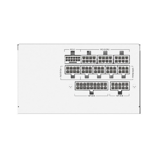 Napajalnik 850W, ANTEC GSK850 V2 White EC, ATX 3.1, 120mm vent., 80+ Gold, modularno, belo