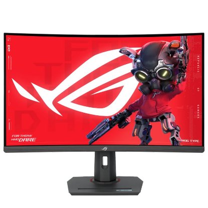 Gaming monitor 31.5" ASUS ROG Strix XG32WCS, WQHD, VA, 180Hz, 1ms, 400cd/m2, FreeSync, zakrivljeni, crni