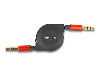Kabel DELOCK, audio, 3.5mm (M) na 3.5mm (M), 0.9m, rastezljivi