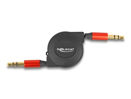 Kabel DELOCK, audio, 3.5mm (M) na 3.5mm (M), 0.9m, rastezljivi