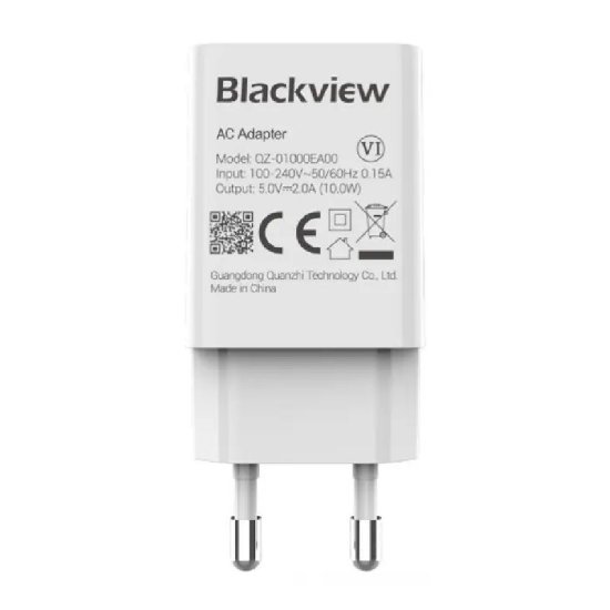 Stenski polnilnik Blackview, 10W, USB-A, bel