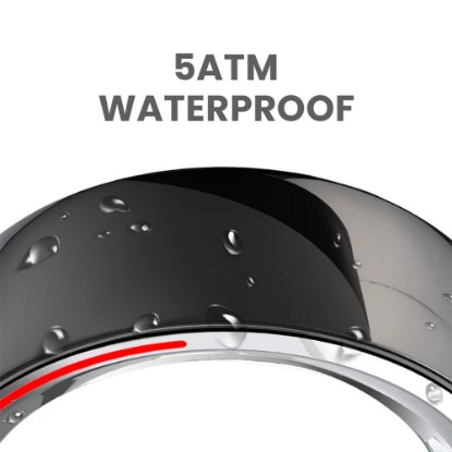 Pametni prstan HIFUTURE FutureRing M 60mm, spremljanje aktivnosti, srebrno-črn