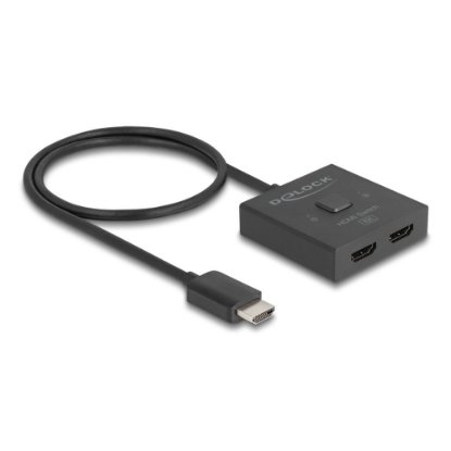 razdelnik DELOCK, HDMI 2-1 switch, dvosmjerni, 8K 60Hz
