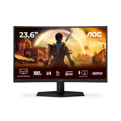 Igralni monitor 23,6" AOC C24G42E, FHD, VA, 180Hz, 1ms, 250cd/m2, FreeSync, zakrivljeni, črn
