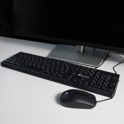 Tipkovnica + miška OCTIO KM101U, črni, USB