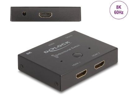 razdelnik DELOCK, HDMI 2-1 switch, 8K 60Hz