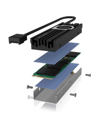 Hladilnik ICY BOX, za M.2 NVMe SSD, 20mm, srebrni