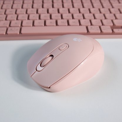 Miška OCTIO M302W, optična, brezžična, 1600dpi, roza