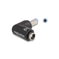 Adapter DELOCK 5,5 x 2,1mm(M) na 5,5 x 2,1mm (Ž), kotni, za polnjenje laptopa