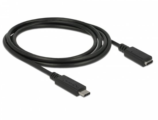 Kabel DELOCK, USB-C 3.1 (M) na USB-C 3.1 (Ž), 1.5m, črni