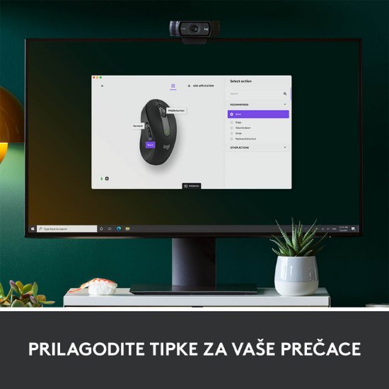 Miška LOGITECH M650, brezžična, optična, 4000dpi, USB, BT, črna
