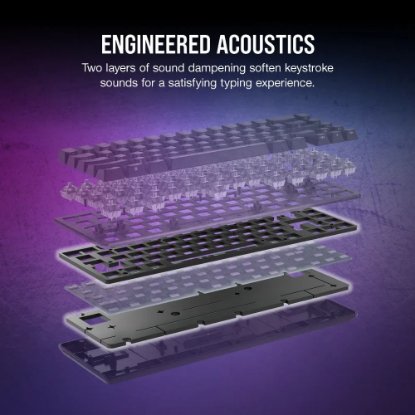 Tipkovnica CORSAIR K65 Pro Mini RGB, optičko-mehanička, Corsair OPX, US Layout, USB, črna