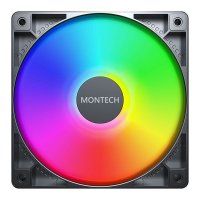 Ventilator MONTECH GF120 ARGB, PWM, 120mm, 1600 okr/min, RGB, črni