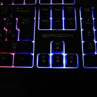 Tipkovnica EPOCH Tethys, Rainbow, membranska, črna, UK/SLO/HR layout, USB