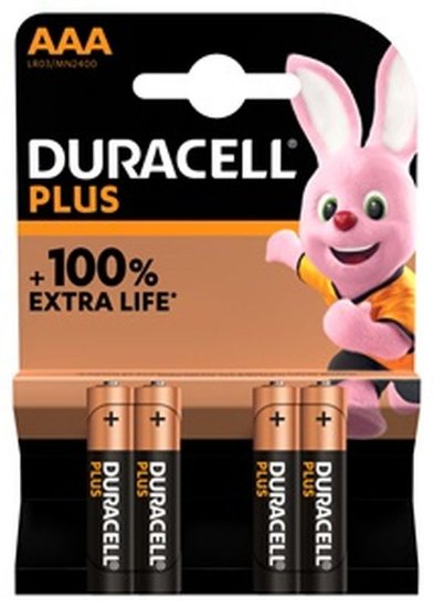 Baterija DURACELL Plus, AAA, LR3/MN2400, 4 kosi
