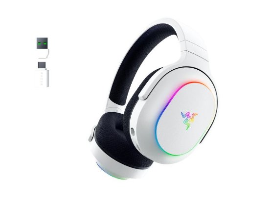 Slušalke RAZER Barracuda X Wireless Chroma, brezžične, Bluetooth, WiFi, bele