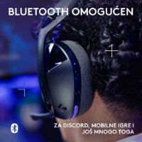Slušalke LOGITECH Gaming G321, brezžične, BT, USB, črne