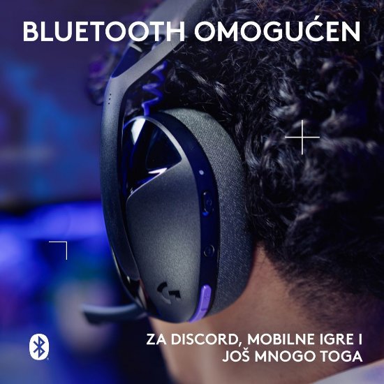 Slušalke LOGITECH Gaming G321, brezžične, BT, USB, črne