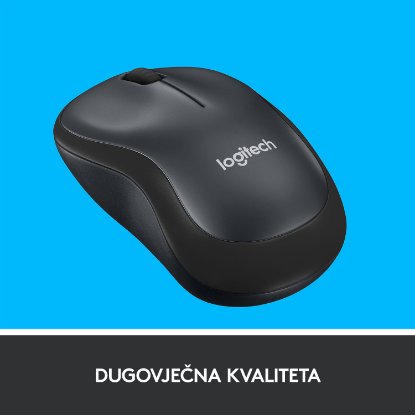 Miška LOGITECH M220 Silent, optična, brezžična, črna, USB