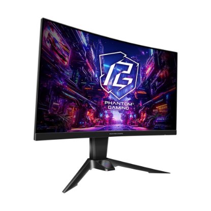 Gaming monitor 27" ASROCK PG27QRT2A, QHD, VA, 180Hz, 1ms, 300cd/m2, FreeSync, ukrivljen, zvočnici, črni