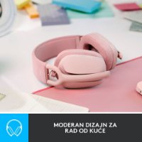 slušalke LOGITECH Zone Vibe 100, brezžične, BT, roze