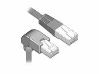 Kabel DELOCK Cat.6 RJ45, S/FTP, kotni/ravni, 0,5m, sivi