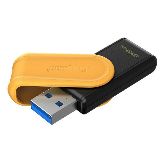 USB 3.2 pomnilniški ključek FLASH DRIVE, 512 GB, KINGSTON DataTraveler Exodia S DTXS/512GB, črno/rumen