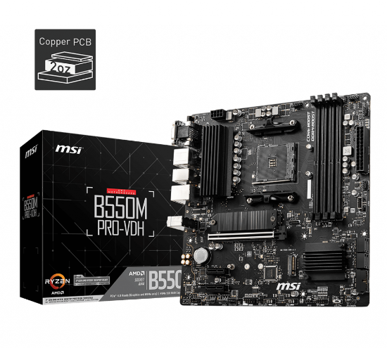 Matična plošča MSI MAG B550M Pro-VDH, AMD B550, mATX, p. AM4