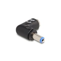 Adapter DELOCK 5,5 x 2,1mm(M) na 5,5 x 2,1mm (Ž), kotni, za polnjenje laptopa