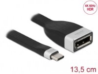 Kabel DELOCK, USB-C (M) na DisplayPort (Ž), DP Alt, 4k, 60 Hz, 13.5cm
