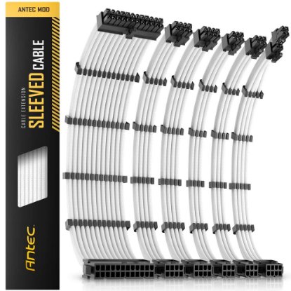 Podaljški kabli za napajanje ANTEC PSU Extension Cable Kit, belo-črni