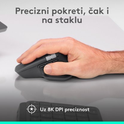 Miška LOGITECH MX Master 4, optična, brezžična, BT, črna
