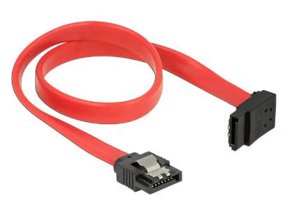 Kabel DELOCK, interni SATA, 6Gb/s, 30cm, kotni, rdeči