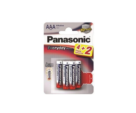 Baterije PANASONIC LR03EPS/6BP, Alkalne, AAA, 4+2