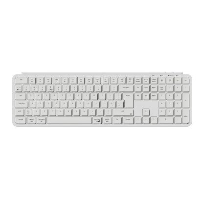 Tipkovnica KEYCHRON B6 Pro Ultra-Slim, membranska, UK Layout, brezžična, bela