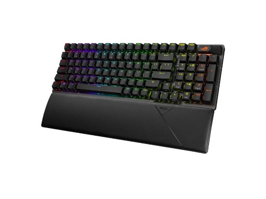 Tipkovnica ASUS ROG Strix Scope II 96 Wireless, RGB, mehanička, US Layout, brezžična, USB, BT, črna