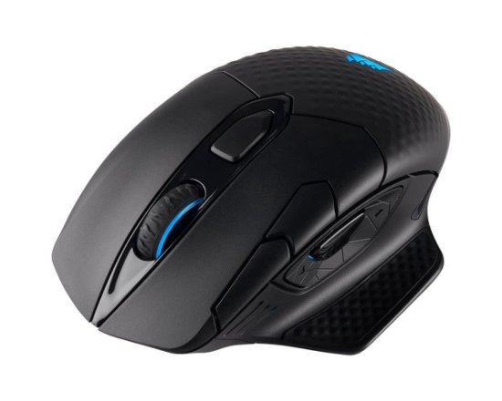 Miška CORSAIR Dark Core RGB PRO, optična, 18000 dpi, brezžična, črna, USB